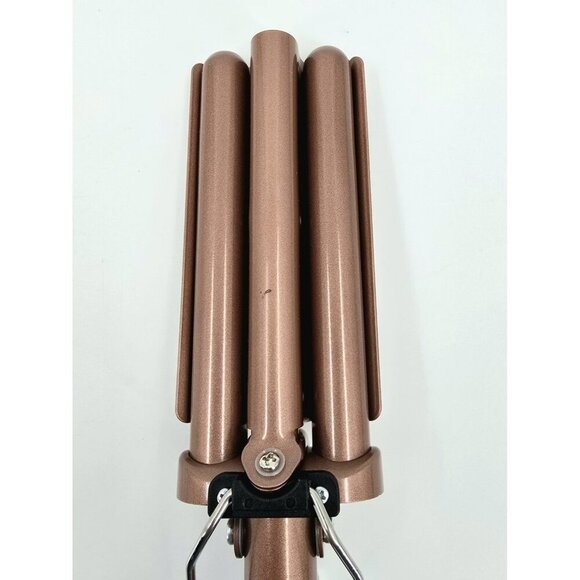 Conair Double Ceramic 3 Barrel Curling Iron Hair Waver White / Rose Gold - Picture 9 of 9
